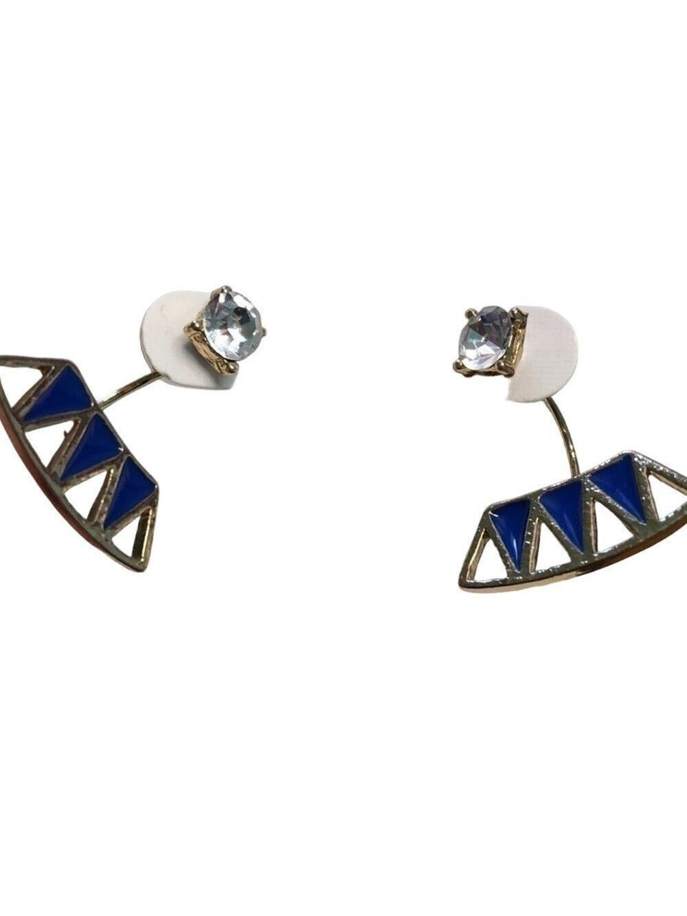 Blue Crystal Rhinestone Earrings